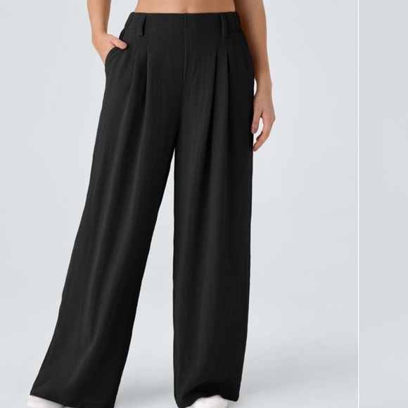 Halara SzXL Tall Elegant Black Wide-Leg Women's Pants - Picture 1 of 4